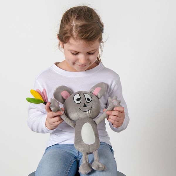 Мягкая игрушка, мышка с шариками IKEA САГОСКАТТ 304.639.80 - схема-чертеж с размерами