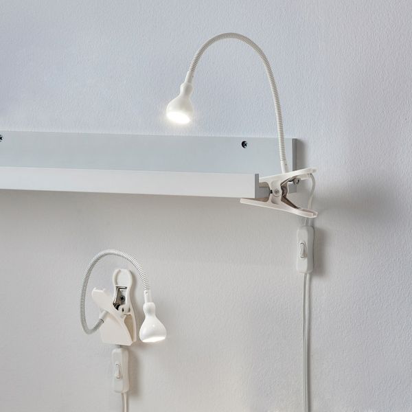 Софит настенный, с зажимом, светодиодн, белый IKEA ЯНШО 903.607.19 - фото 3