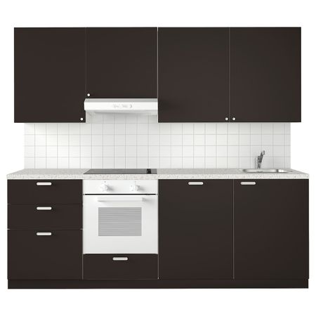 Кухня, белый/Кунгсбакка антрацит 240x60x228 см IKEA METOD МЕТОД 993.873.28