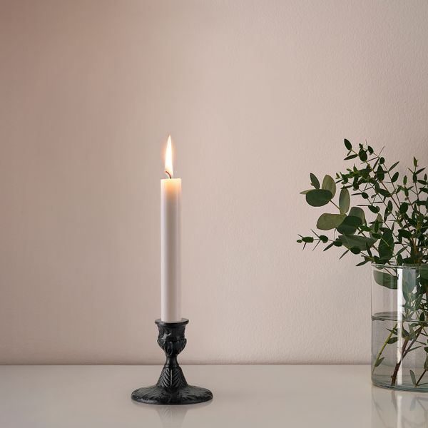 Подсвечник, черный 8.5 см IKEA EFTERSKÖRD ЭФТЕРСКЁРД 705.035.40 - схема-чертеж с размерами