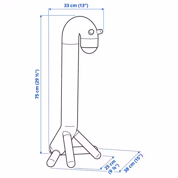 GREJSIMOJS ГРЕЙСИМОЙС Светодиодное напольное украшение - схема-чертеж с размерами