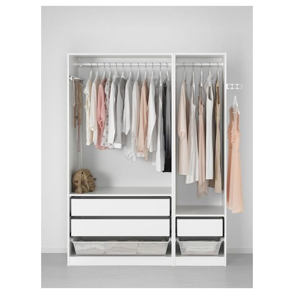 Гардероб ПАКС, белый, Тисседаль белый - схема-чертеж с размерами