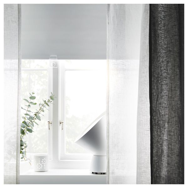 Гардины, 1 пара ЛЕЙОНГЭП, темно-серый (145x300 см) - схема-чертеж с размерами