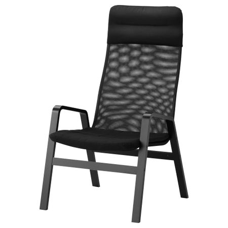 Кресло c высокой спинкой НОЛЬБИН, черный, черный