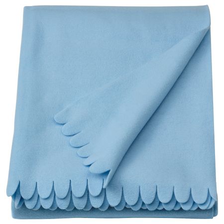 Плед, голубой 130x170 см IKEA POLARVIDE ПОЛАРВИДЕ 104.951.71