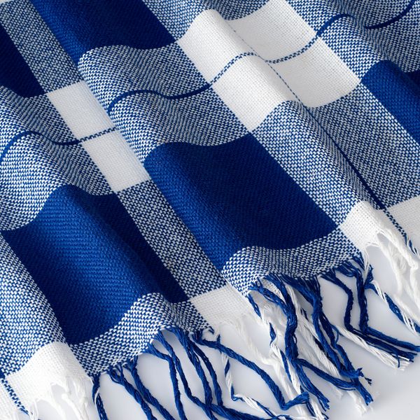 Плед АННАМИА, клетка, синий (140x205 см) - фото 5