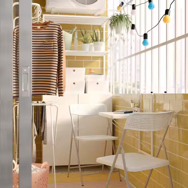 TORPARÖ Садовый стул - складной/белый - фото 4