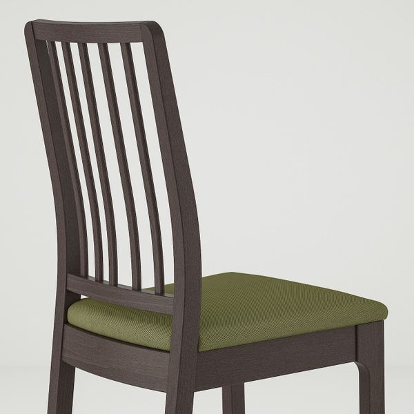 Стул, темно-коричневый/Рамна оливково-зеленый IKEA EKEDALEN ЭКЕДАЛЕН 893.180.76 - фото 3