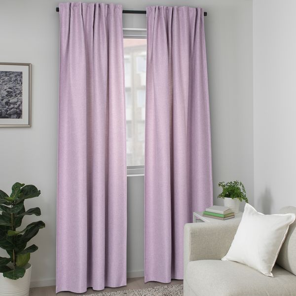 Затемняющие гардины, 2 шт., розовый 145x300 см IKEA INGIMUNDA ИНГИМУНДА 704.803.98 - фото 6