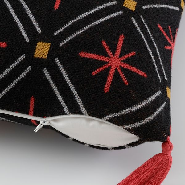 Чехол на подушку, 50x50 см, красный, черный IKEA VINTERFINT 605.654.49 - схема-чертеж с размерами