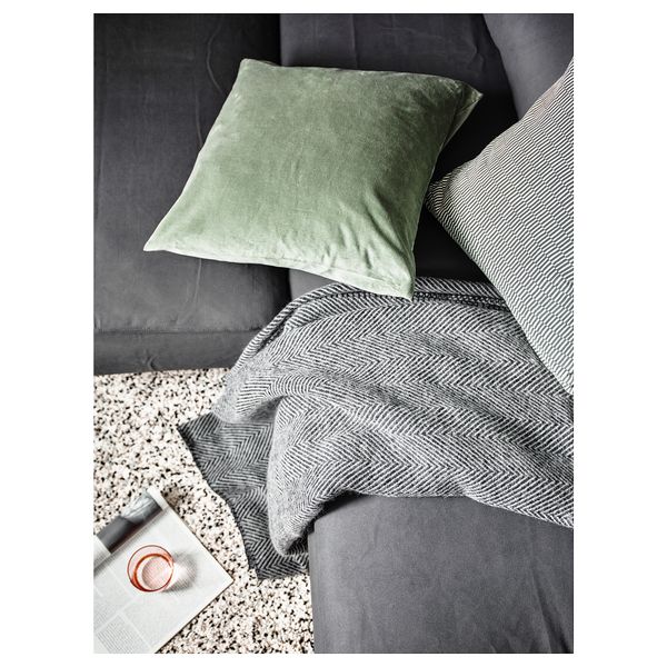 Плед, 150x200 см, серый IKEA STRIMLÖNN 703.203.81 - фото 7