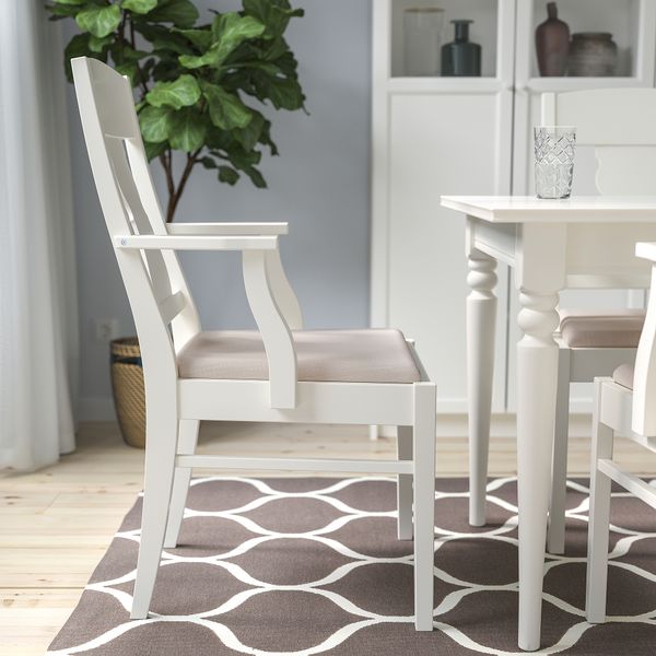 Стул, белый Nordvalla бежевый IKEA INGATORP ИНГАТОРП 902.462.91 - фото 11