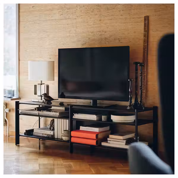 JÄTTESTA ЭТТЕСТА Тумба под ТВ - чёрный 160x40x49 см - фото 4
