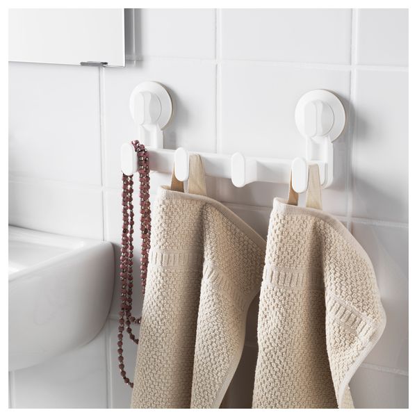 Вешалка на 4 полотенца СТУГВИК, белый - схема-чертеж с размерами