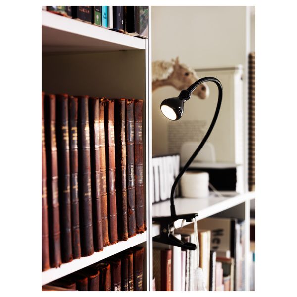 Софит настенный, с зажимом, светодиодн, черный IKEA ЯНШО 303.607.17 - фото 6