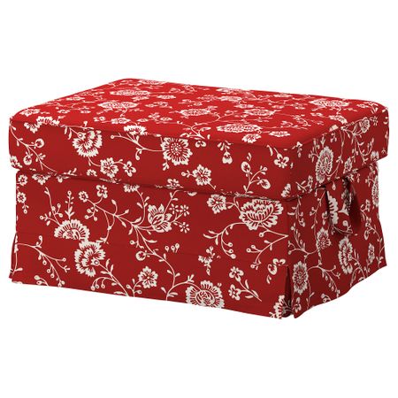 Табурет для ног, Virestad красный, белый IKEA EKTORP ЭКТОРП 193.199.13