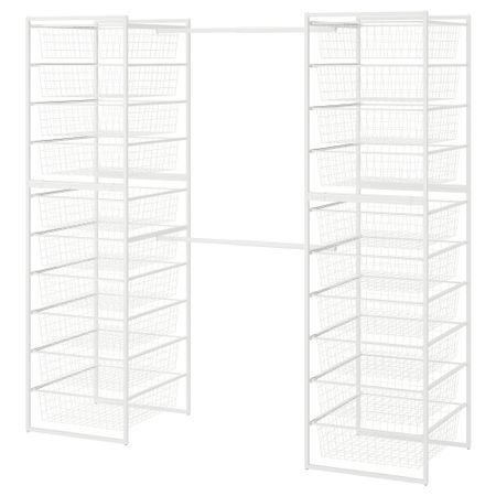 Гардероб, комбинация, белый, 142-178x51x173 см IKEA JONAXEL ЙОНАКСЕЛЬ 992.976.34