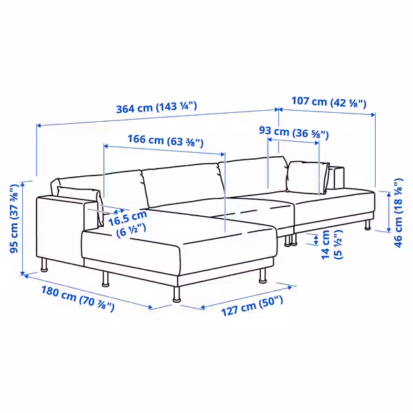 IKEA, дополнительный ракурс - схема-чертеж с размерами