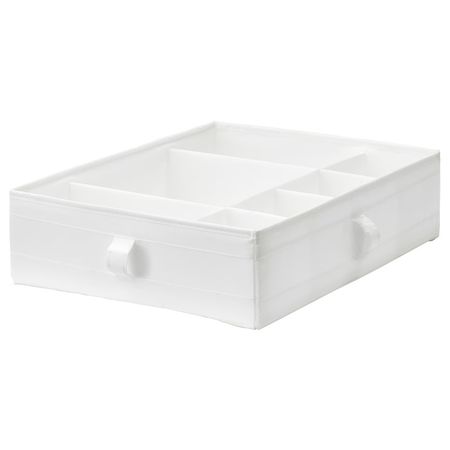 SKUBB Ящик с отделениями - белый 44x34x11 см
