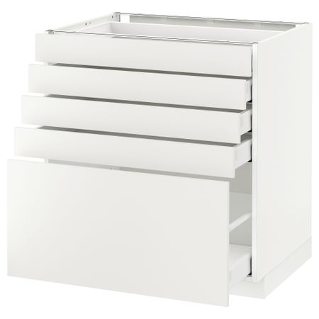Напольный шкаф с 5 ящиками МЕТОД / МАКСИМЕРА, белый, Хэггеби белый