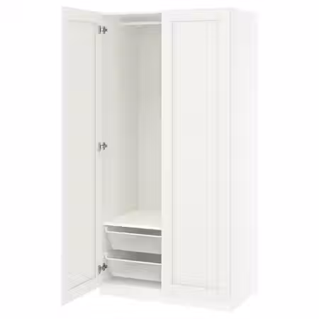 PAX / GULLABERG Гардероб, комбинация - белый/белый 100x60x201 см