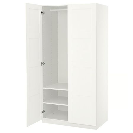 PAX / BERGSBO Гардероб - белый/белый 100x60x201 см