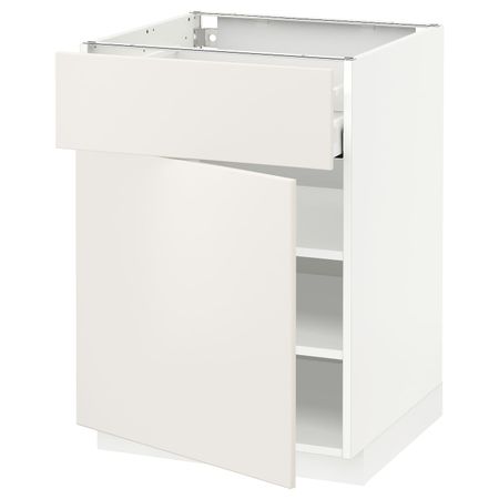 Напольный шкаф с ящиком/дверцей, белый/Веддинге белый 60x60 см IKEA METOD МЕТОД / MAXIMERA МАКСИМЕРА 594.449.48