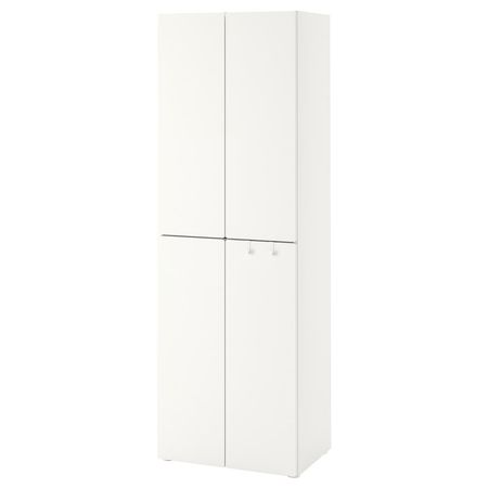 SMÅSTAD / PLATSA Гардероб - белый белый/с 2 платяными штангами 60x42x181 см