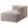 JÄTTEBO Модульная козетка, правая - с подлокотником/самласа серо-бежевый