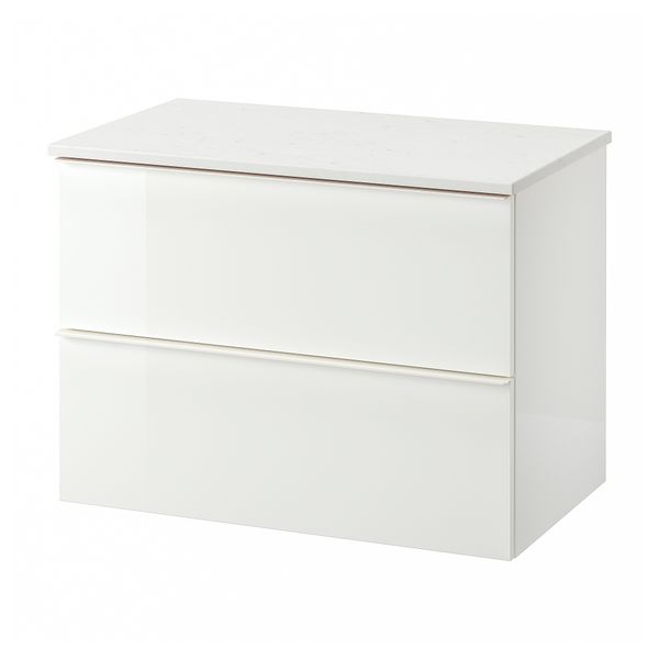 Шкаф для раковины с 2 ящиками, 82x49x60 cm IKEA TOLKEN ТОЛКЕН, GODMORGON ГОДМОРГОН 792.954.57 - фото 1