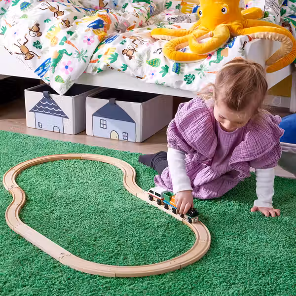 LILLABO Поезд, 3 вагона - схема-чертеж с размерами