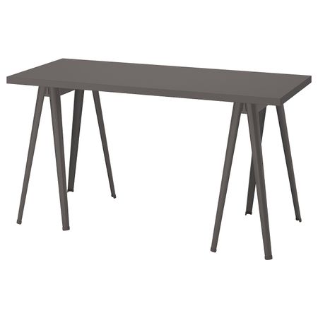 Письменный стол, темно-серый 140x60 см IKEA LAGKAPTEN ЛАГКАПТЕН / NÄRSPEL НЭРСПЕЛЬ 394.171.06