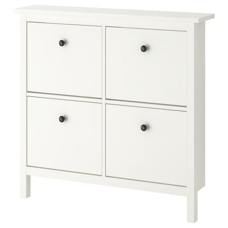 HEMNES Галошница, 4 отделения - белый 107x22x101 см
