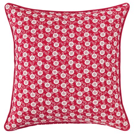 Чехол на подушку ЛЕВКОЙ, красный/белый (50x50 см)