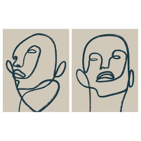 Картина, 40x50 см, Линейные портреты IKEA PJÄTTERYD ПЬЕТТЕРИД 105.605.62