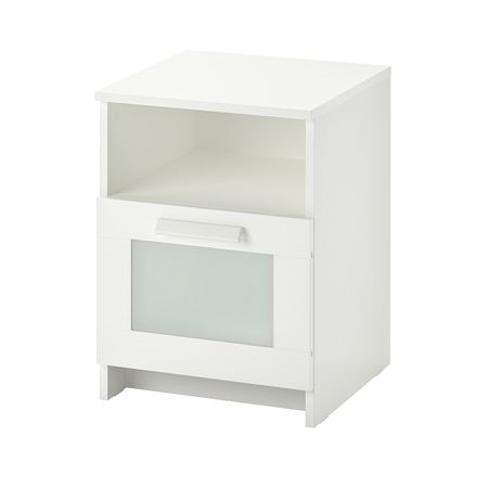 Тумба прикроватная, белый 39x41 см IKEA BRIMNES БРИМНЭС 603.686.13
