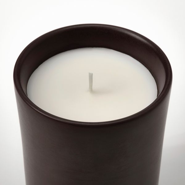 Ароматическая свеча в стакане, керамика/Костер темно-коричневый 10 см IKEA BEHJÄRTAD БЕХЭРТАД 304.979.37 - схема-чертеж с размерами