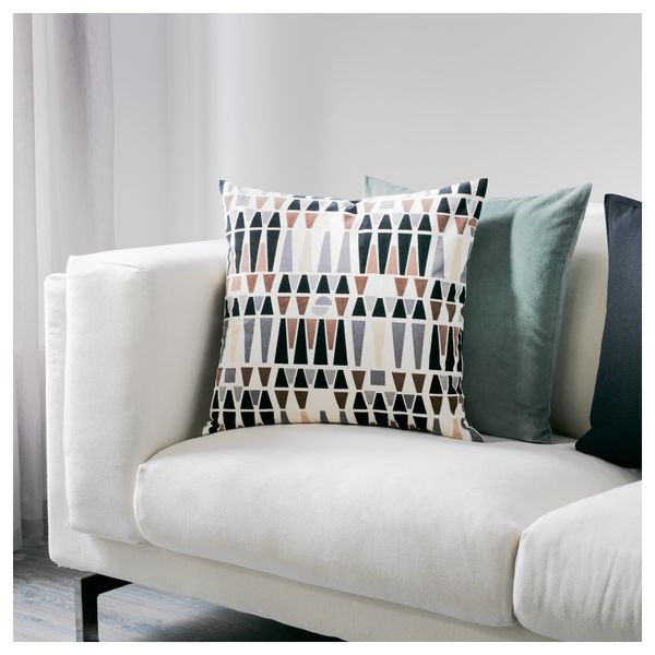 Подушка МАЛИСЕН, белый, бежевый (50x50 см) - схема-чертеж с размерами