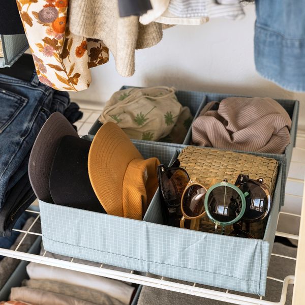 Ящик с отделениями, сине-серый 20x34x10 см IKEA STUK СТУК 304.939.15 - фото 4