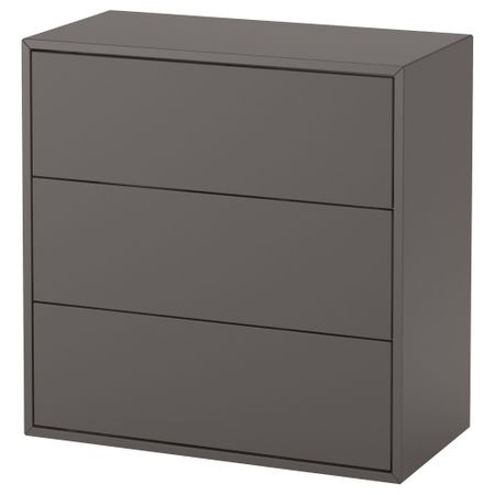 Шкаф с 3 ящиками, 70x35x70 см, темно-серый IKEA EKET ЭКЕТ 703.449.33