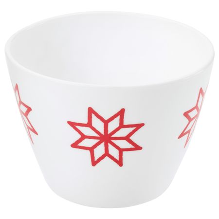 Миска ВИНТЕР 2017, звезда красный, белый (11 см)