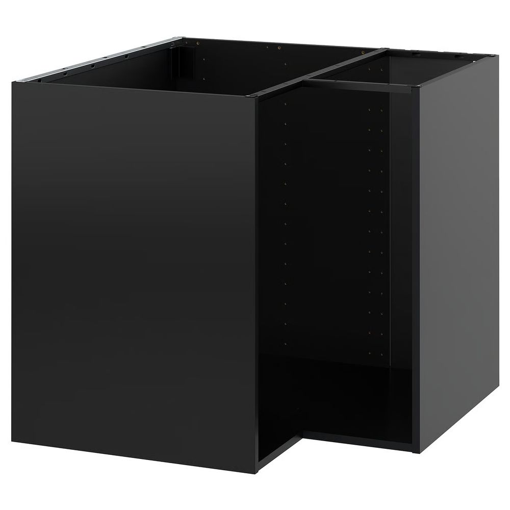 METOD Напольный шкаф угловой - черно-серый 88x60x80 см - фото 1
