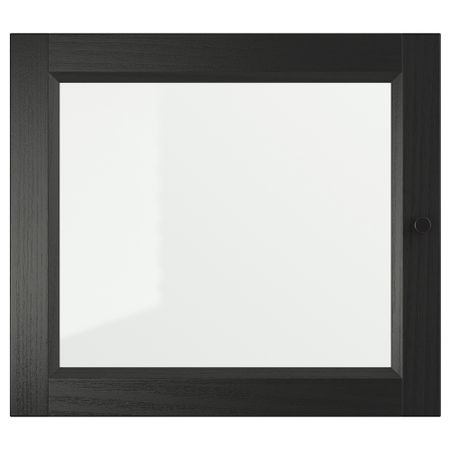 Стеклянная дверь, 40x35 см, черно-коричневый IKEA OXBERG ОКСБЕРГ 802.756.13