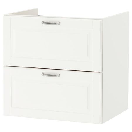 Шкаф для раковины с 2 ящ, Кашён белый 60x47x58 см IKEA GODMORGON ГОДМОРГОН 404.859.05