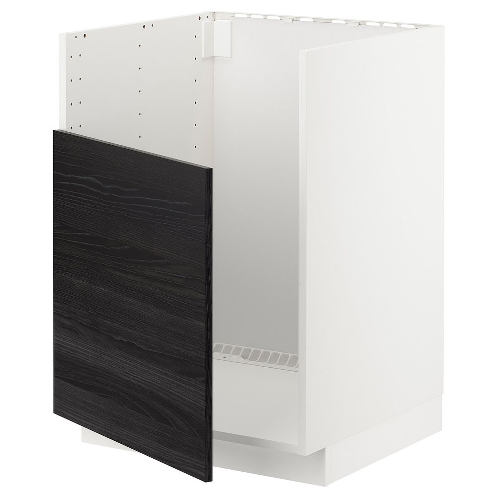 Шкаф под мойку БРЕДШЁН, белый, Тингсрид черный 60x60 см IKEA МЕТОД 792.983.66 - схема-чертеж с размерами