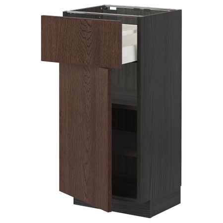 Напольный шкаф с ящиком, дверцей, 40x37 cm IKEA METOD МЕТОД, MAXIMERA МАКСИМЕРА 094.621.76