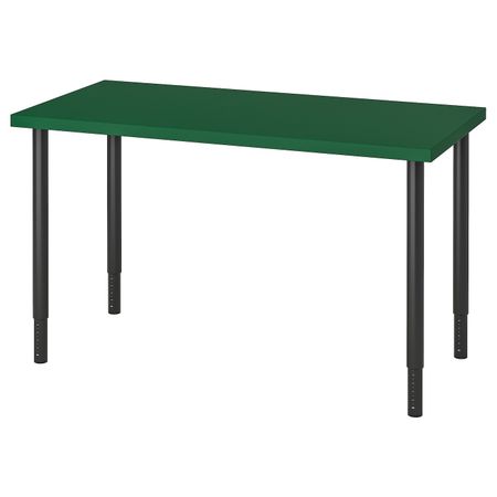 Стол, зеленый/черный 120x60 см IKEA LINNMON ЛИННМОН / OLOV ОЛОВ 093.355.17