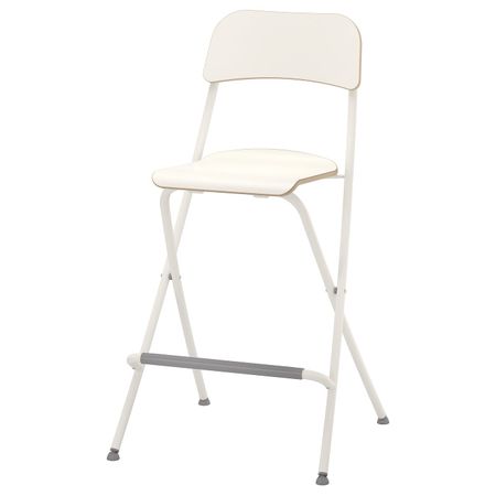 Стул барный, складной, белый/белый 63 см IKEA FRANKLIN ФРАНКЛИН 604.048.71