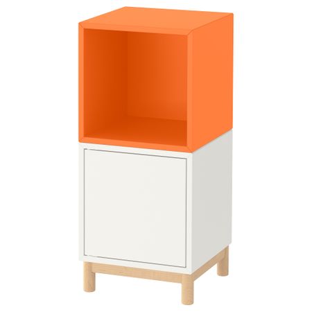 Комбинация шкафов с ножками ЭКЕТ, белый, оранжевый (35x35x80 см)