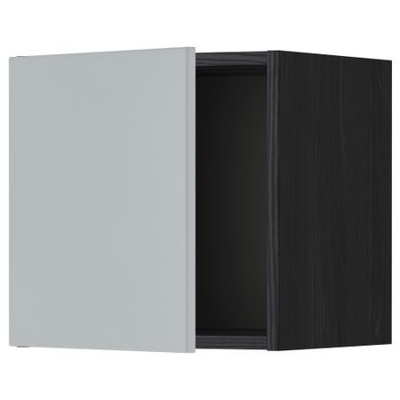 Шкаф навесной МЕТОД, черный, Веддинге серый